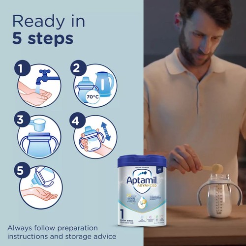 Aptamil Advanced 1 First Infant Baby Milk Formula Powder From Birth