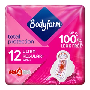 Bodyform Total Protection Ultra Normal Sanitary Towels Wings 24 pack