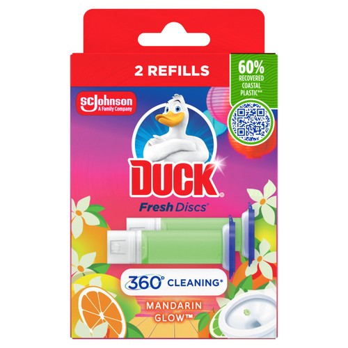 Duck Toilet Fresh Disc Refills Mandarin Glow Duo
