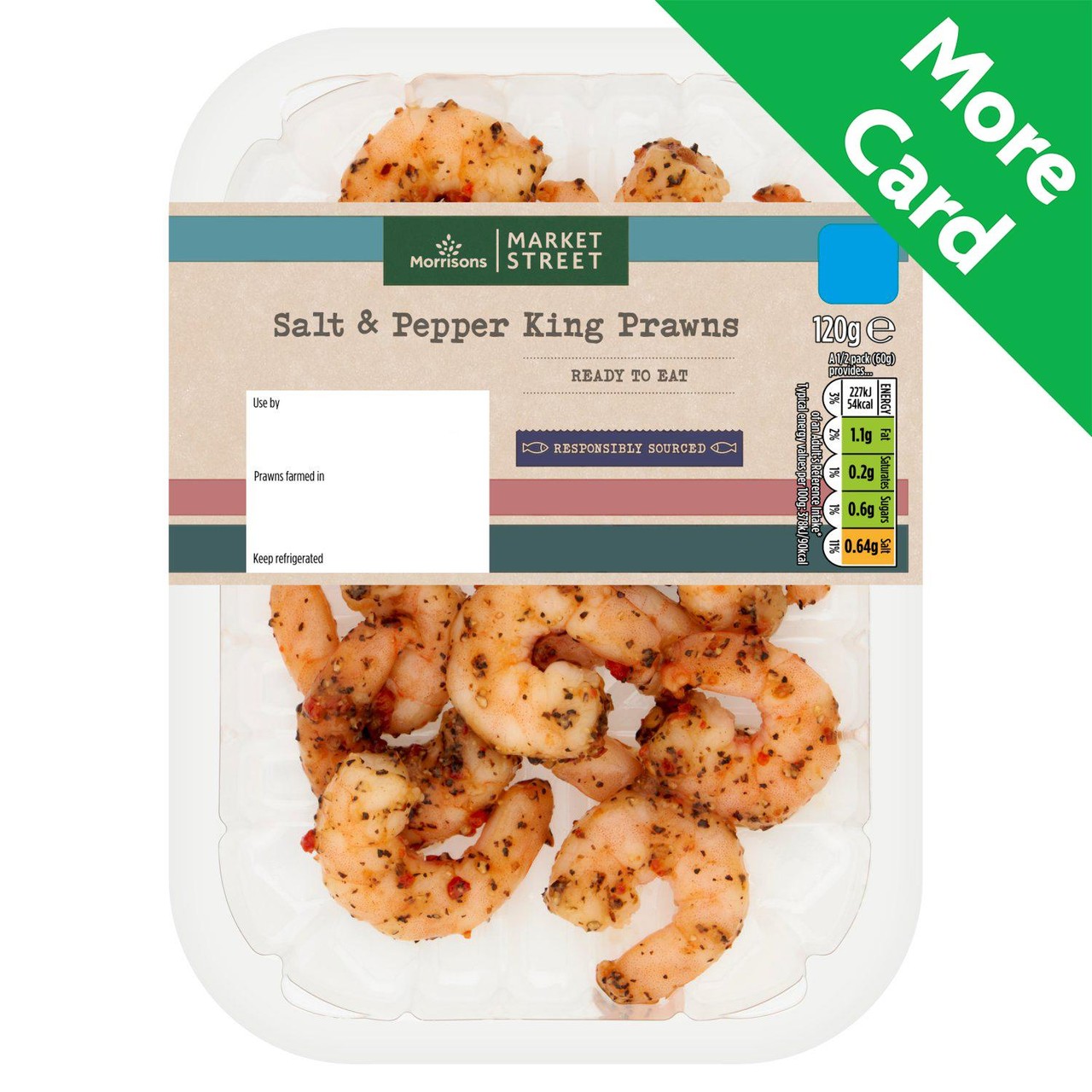 Morrisons Smoked Salt And Pepper King Prawns 120g