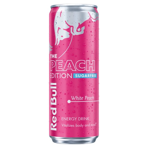 Red Bull Energy Drink Sugar Free Peach Edition White Peach