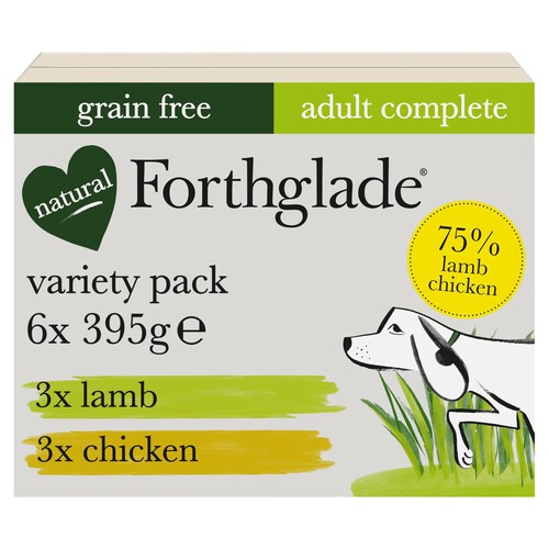 Forthglade Grain Free Chicken And Lamb Dog Food Trays Variety Pack