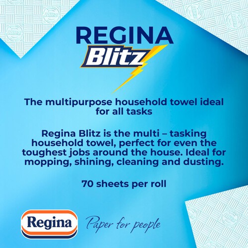 Regina Blitz Blue Household Towel Roll