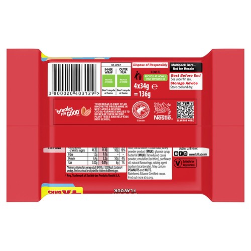 Kit Kat Chunky Cookie Dough Multipack 4 x 34g