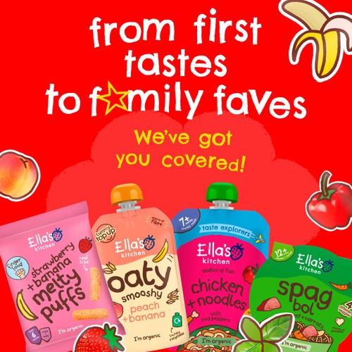 Ella's Kitchen Pear and Peach Baby Rice Baby Food Pouch 4+ Months
