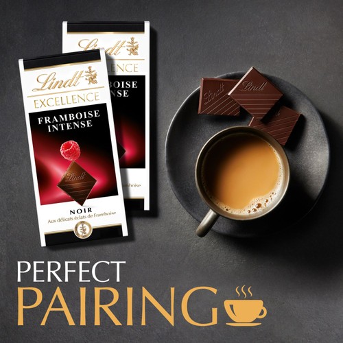Lindt Excellence Dark Raspberry Chocolate Bar 100g