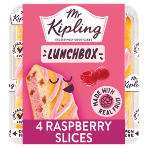 Mr Kipling Lunchbox Raspberry Cake Slices 4 Pack