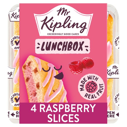 Mr Kipling Lunchbox Raspberry Cake Slices 4 Pack