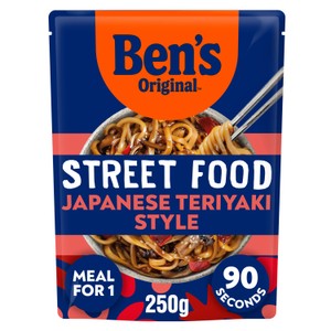 Ben's Original Street Food Japanese Teriyaki Sauce Noodles Ready Meal 250g