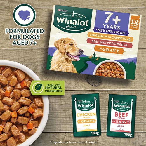 Winalot Meaty Chunks Senior Mixed In Gravy Wet Dog Food