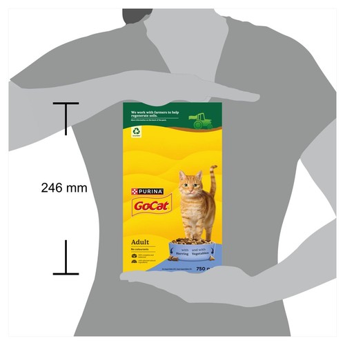 Go-Cat Herring And Vegetable Dry Cat Food 750g