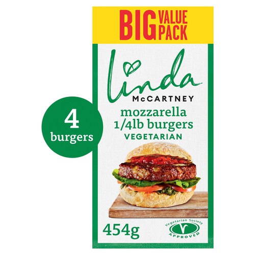 Linda McCartney's 4 Mozzarella Burgers 