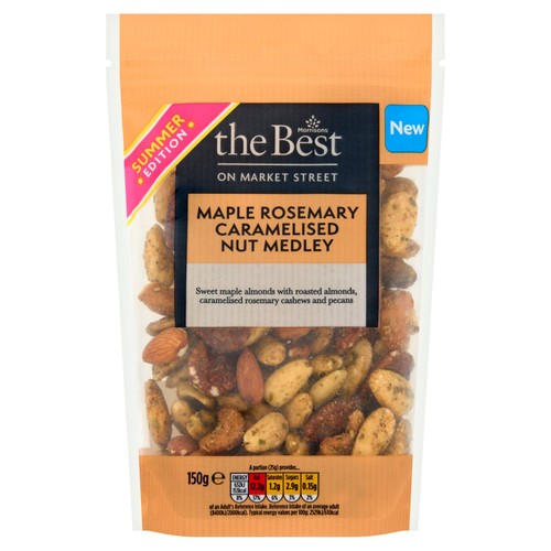 Morrisons The Best Summer Edition Maple Rosemary Caramelised Nuts 150G