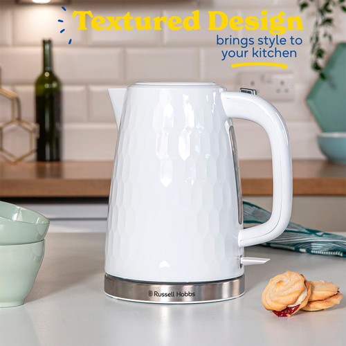 Russell Hobbs Honeycomb Cordless Kettle White 26050