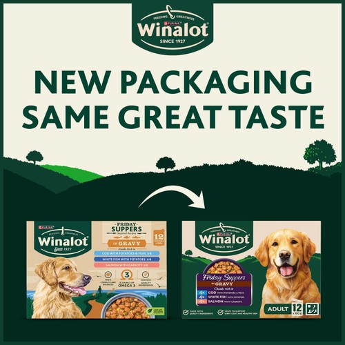 Winalot Friday Suppers Mixed Variety Fish In Gravy Wet Dog Food