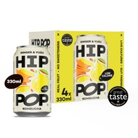 Hip Pop Kombucha Ginger & Yazu Cans 4 x 330ml