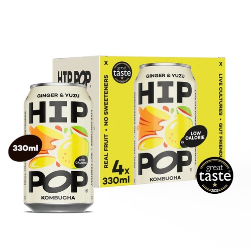 Hip Pop ginger yuzu kombucha
