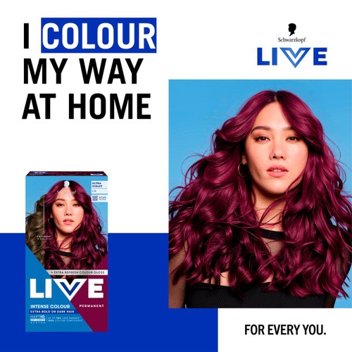 LIVE Intense Colour Permanent Hair Dye L76 Ultra Violet