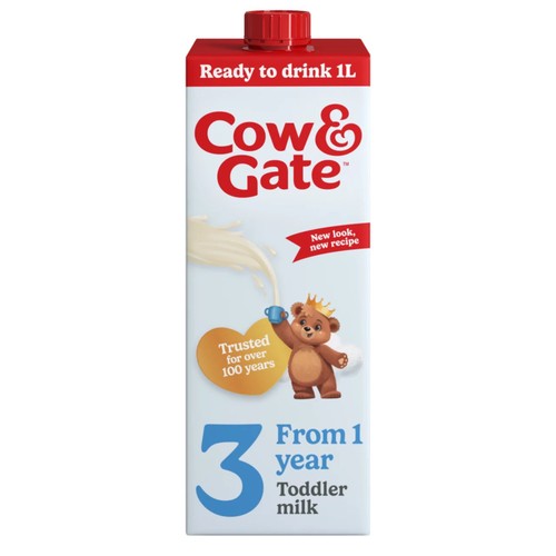 Cow Gate Toddler Ready to Drink Liquid Milk Formula 1-3 Years 1L