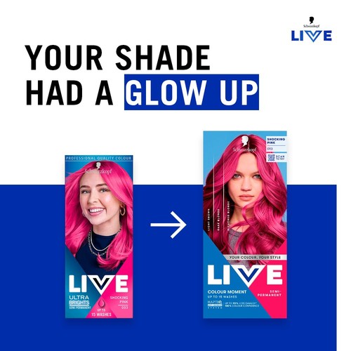 LIVE Colour Moment Semi-Permanent Hair Dye 093 Shocking Pink