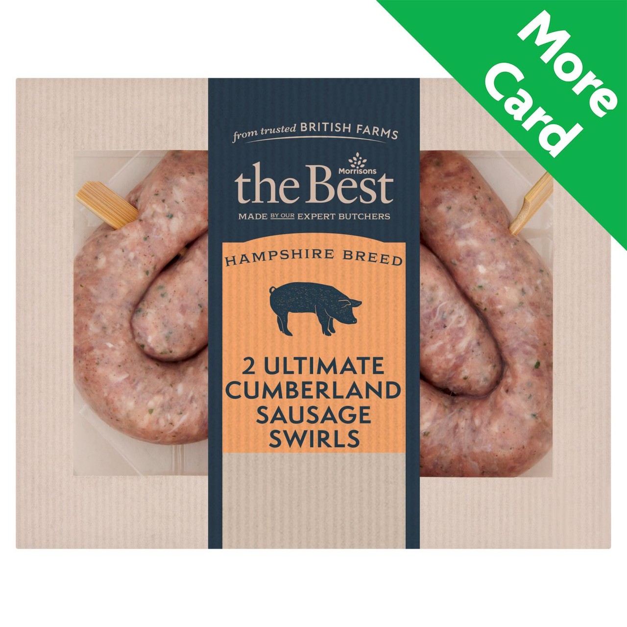 Morrisons The Best 2 Cumberland Sausage Swirls 360g