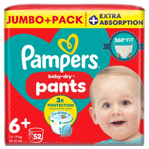 Pampers Pants Nappies Pull-On Size 6 Giant 