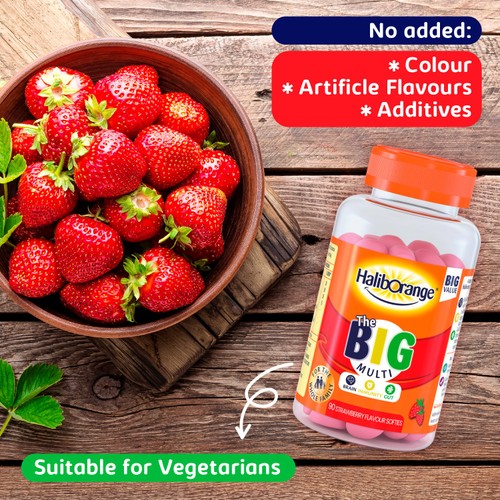 Haliborange The Big Multi Strawberry Flavour Softies 90s