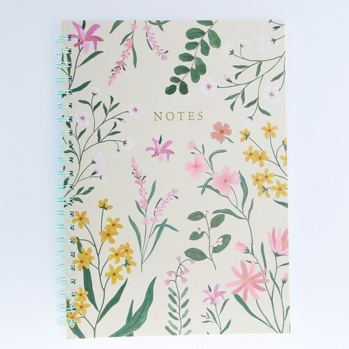 Morrisons A4 Floral Print Wiro Notebook