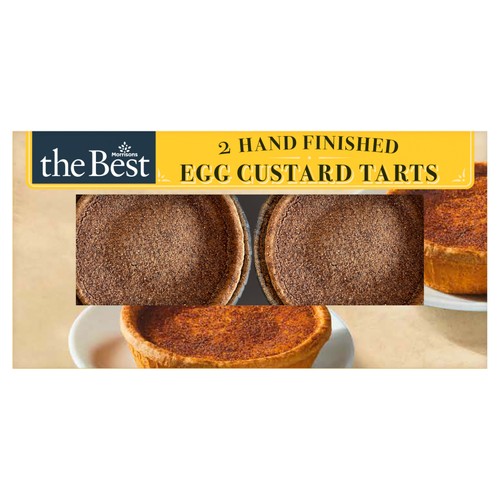 Morrisons The Best Hand Finished Egg Custard Tarts 2 x 69g (138g)