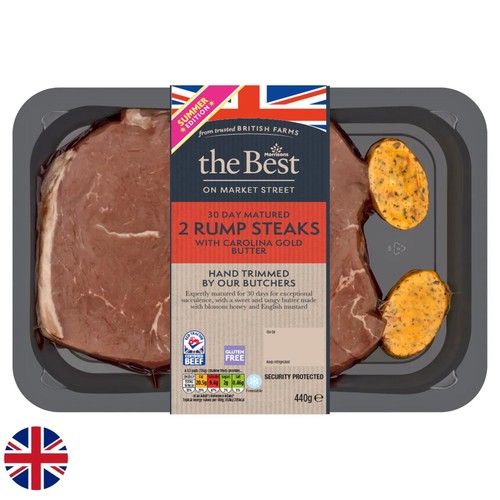 Morrisons The Best British Rump Steaks & GoldCarolina  Butter 440g