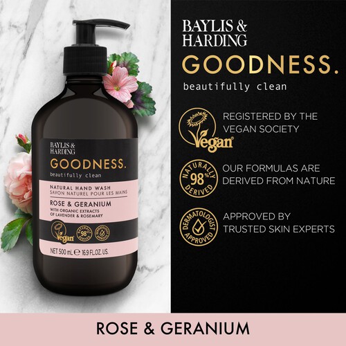 Baylis & Harding Goodness Rose & Geranium Natural Hand Wash