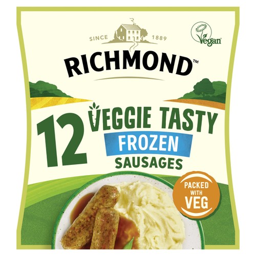 Richmond 12 Frozen Veggie Tasty Vegetarian Sausages 456g