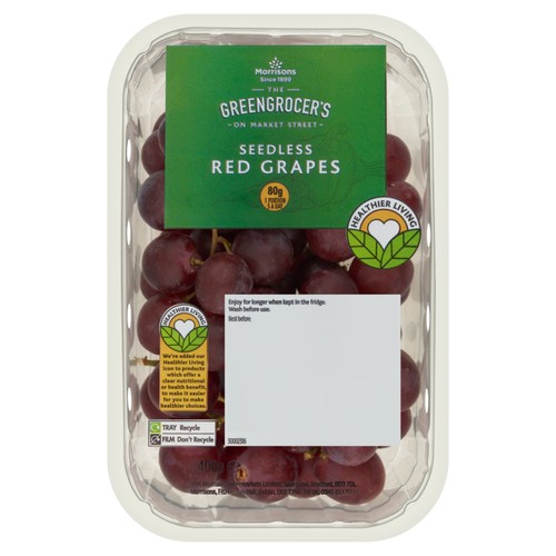 Morrisons seedless red grapes