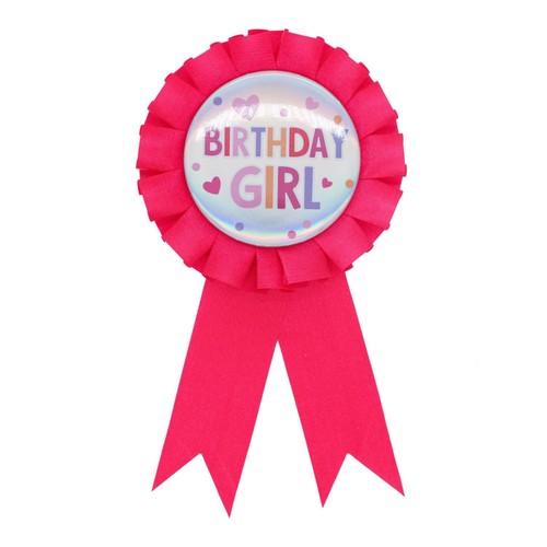 Nutmeg Birthday Girl Rosette Pink