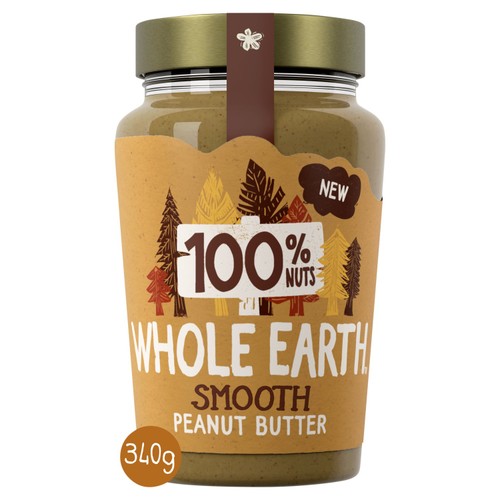 Whole Earth 100% Smooth Peanut Butter 340g