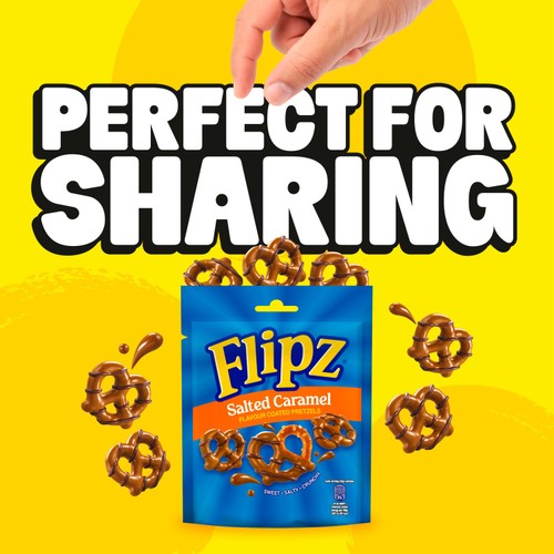 Flipz Pretzels Salted Caramel Flavour Snacks 90g