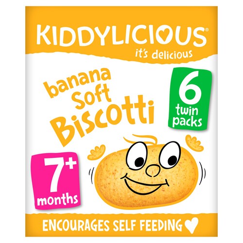 Kiddylicious Banana Soft Biscotti Baby Snacks