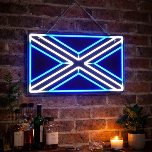 Brooklyn Neon Light Scottish Flag
