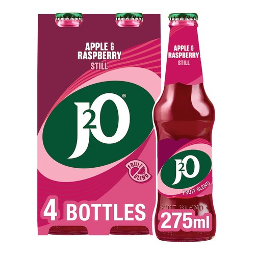 J2O Apple & Raspberry 4 Bottles