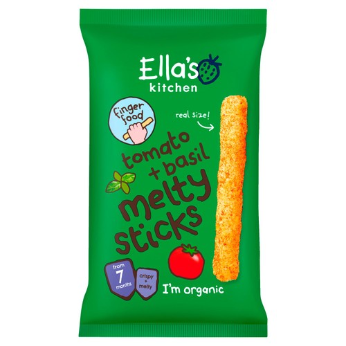 Ella's Kitchen Tomato and Basil Melty Sticks Baby Snack 7+ Months