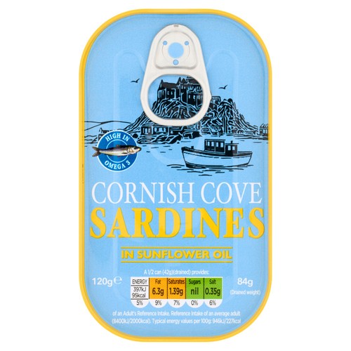 Cornish Cove Sardines In Sunflower Oil 
