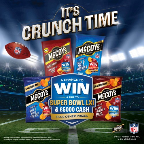 McCoy's Salt & Malt Vinegar Sharing Crisps  140g