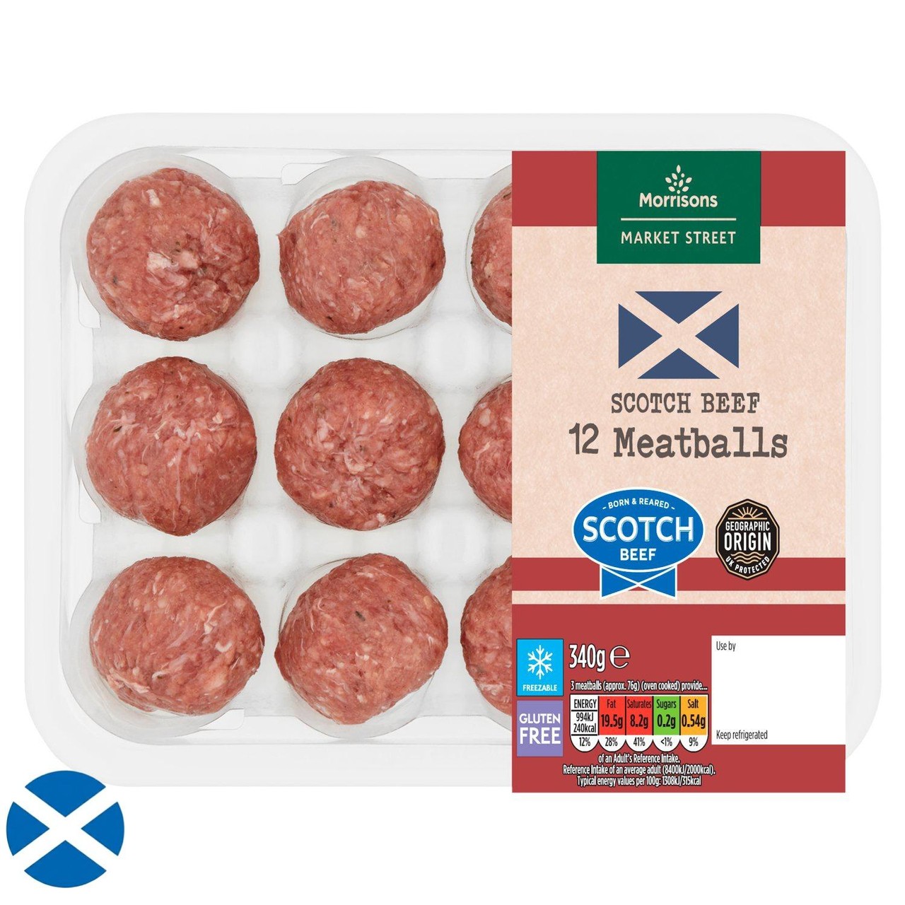 Morrisons Scotch Beef 12 Meatballs 340g