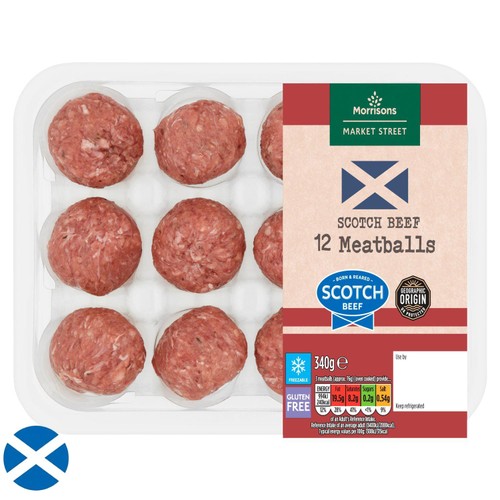 Morrisons Scotch Beef 12 Meatballs 340g