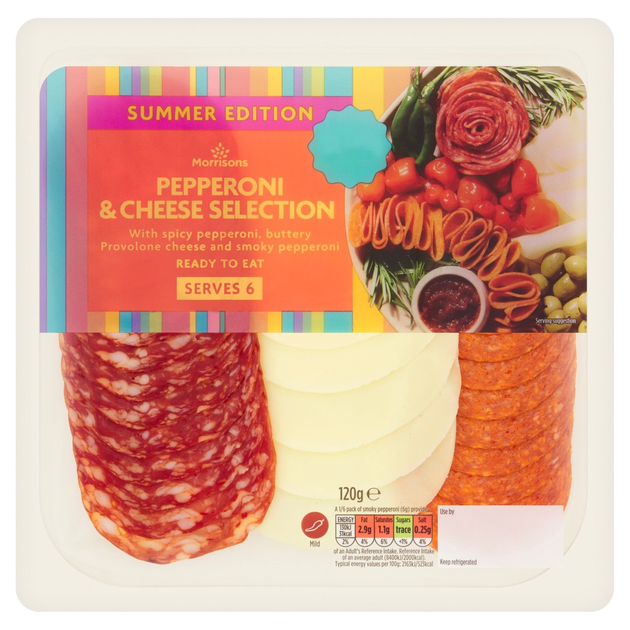Morrisons Pepperoni And Cheese Selection 120g