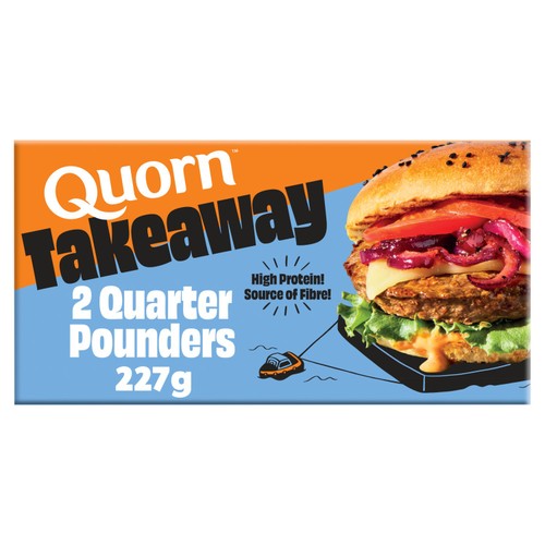 Quorn Takeaway Quarter Pounders Vegetarian Burgers x 2 226g