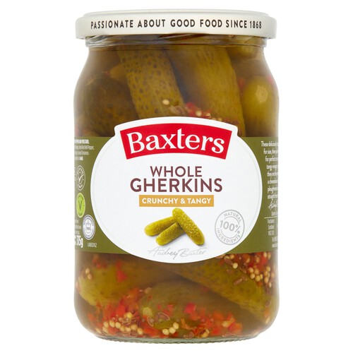 Baxters Whole Gherkins Crunchy & Tangy (600g)