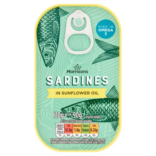 Morrisons Sardines In Sunflower Oil  (120g)