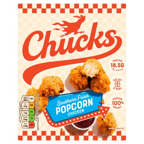 Chucks Southern Fried Popcorn Chicken 225g