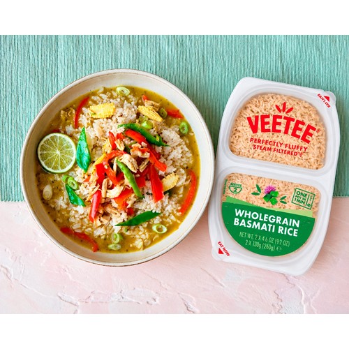 Veetee Heat & Eat Wholegrain Basmati Rice Pots  2 x 130g